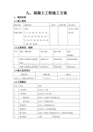 混凝土工程施工方案.doc