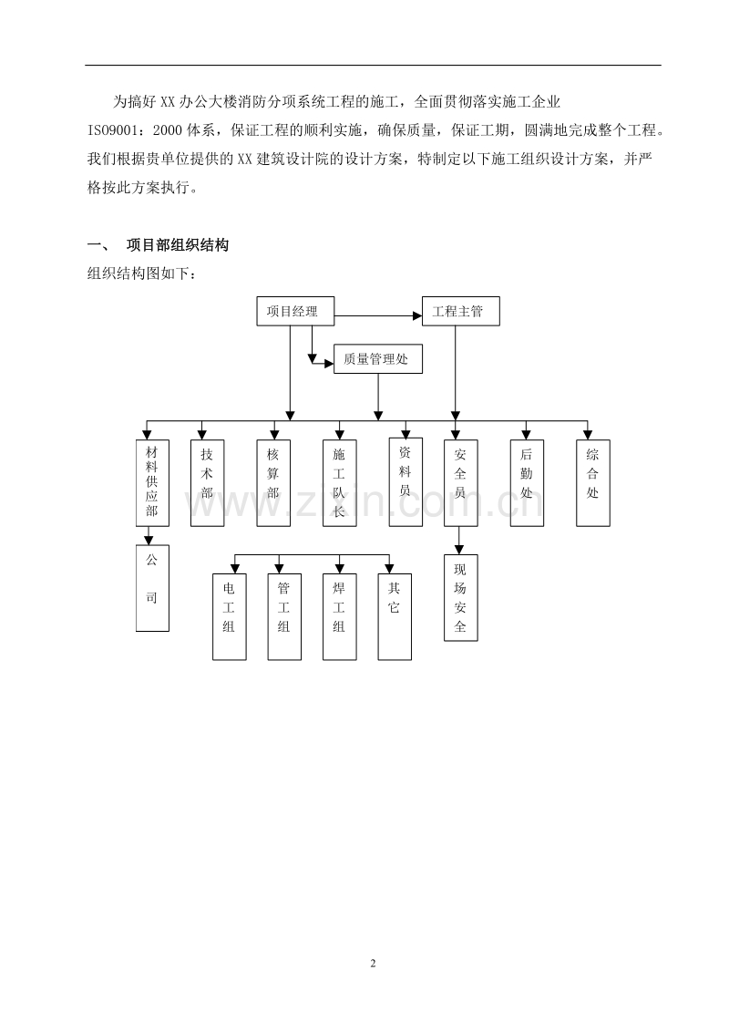 办公楼消防报警及自动灭火系统施工.doc_第2页