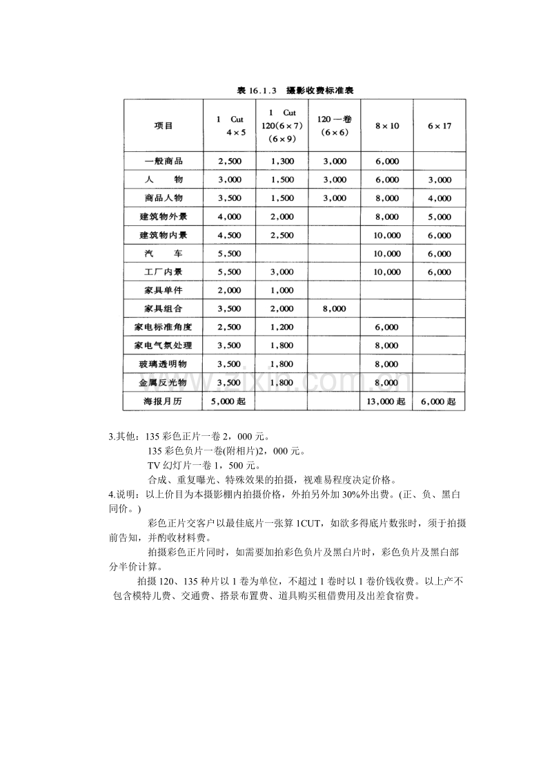 广告公司一般作业收费标准.doc_第3页