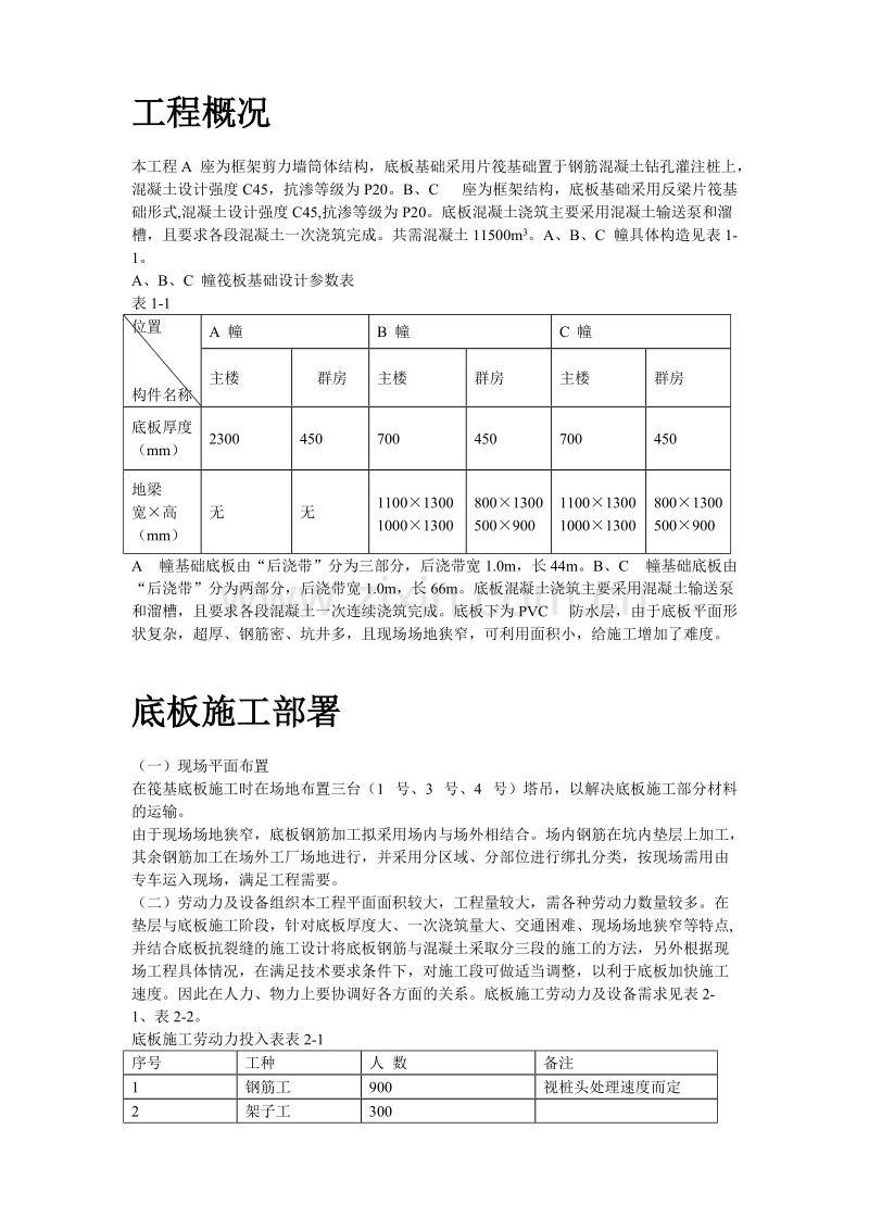 北京SOHO现代城地下室底板施工组织设计方案.doc_第2页