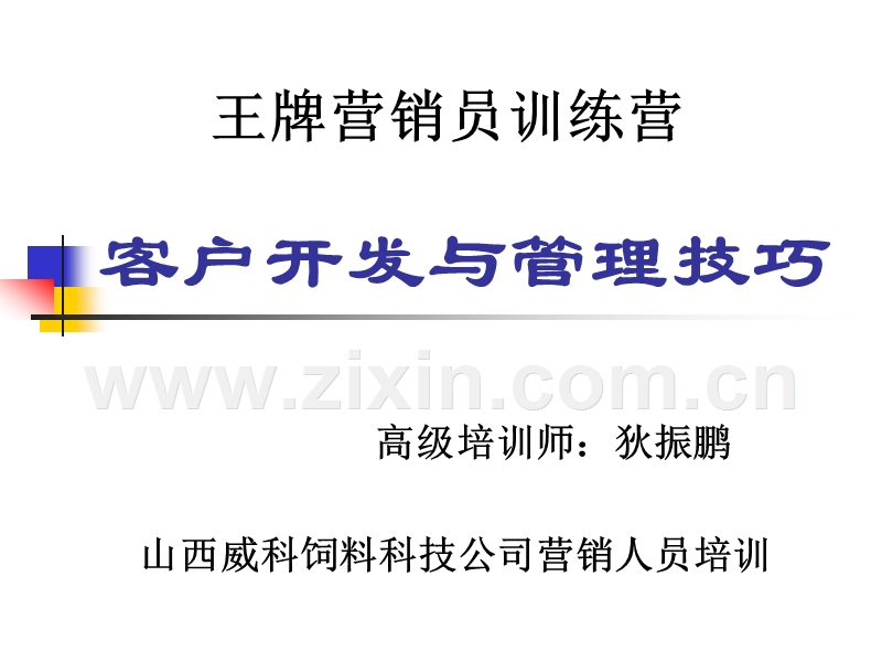 客户开发与管理技巧.PPT_第1页