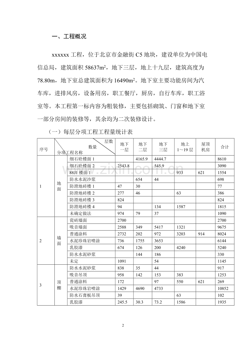 融中国电信总局粗装修及二次装修施组设计.doc_第3页