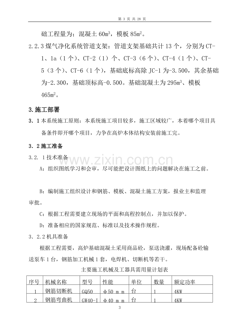 高炉煤气净化系统工程施工组织设计方案.doc_第3页