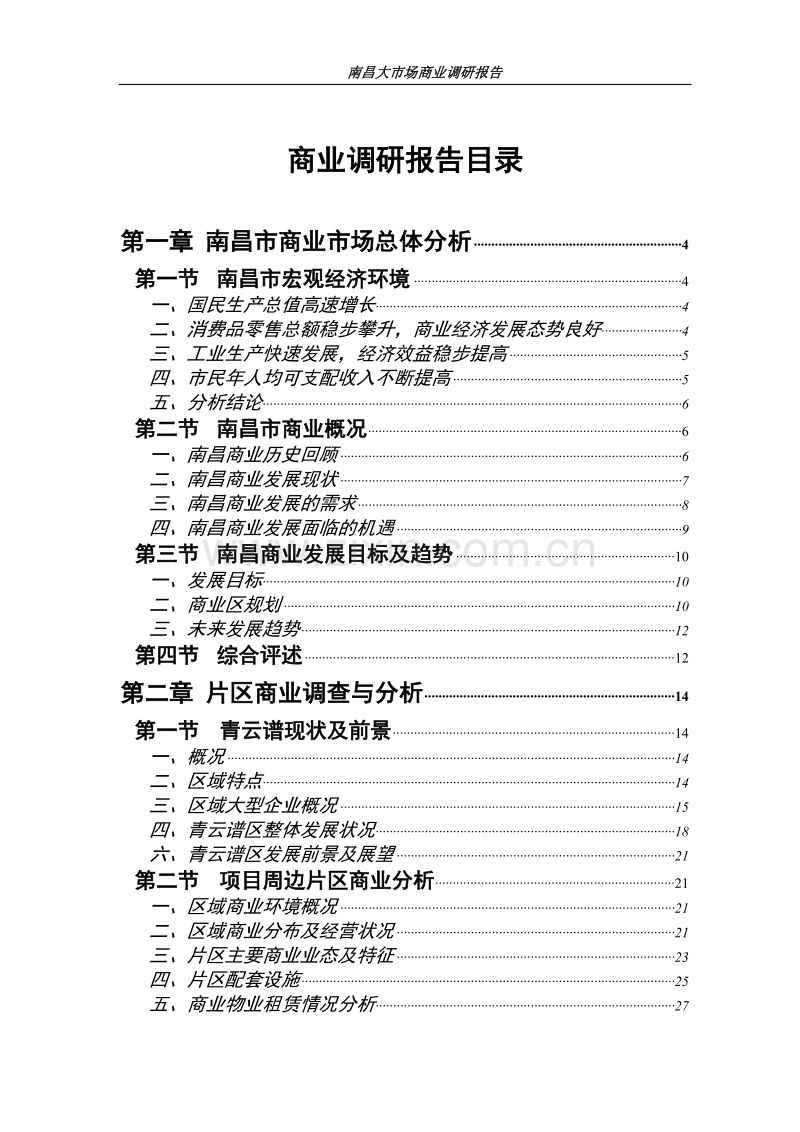 南昌大市场商业调研报告.DOC_第1页