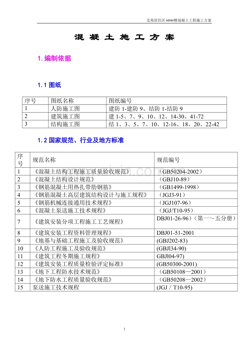 混凝土施工施工组织方案.doc_第1页