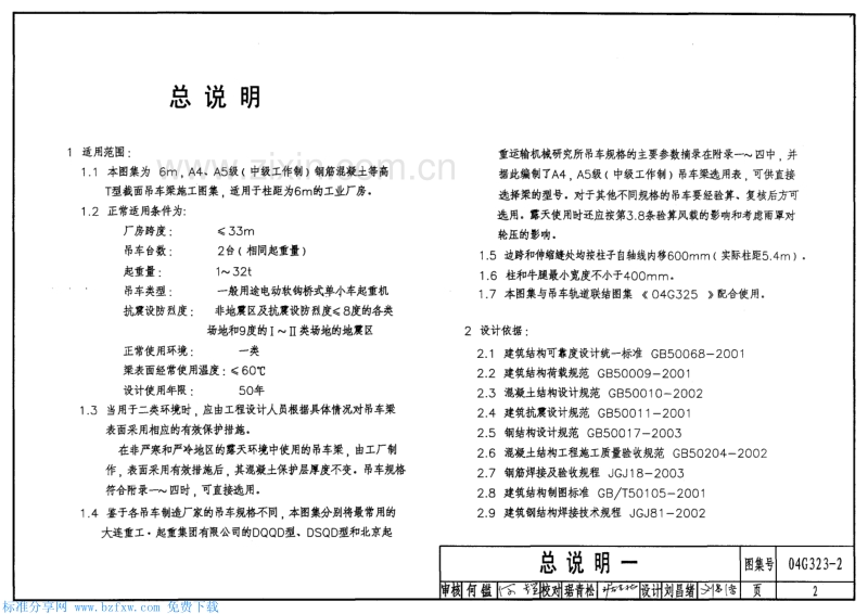 04G323-2 钢筋混凝土吊车梁（工作级别A4、A5）.pdf_第2页