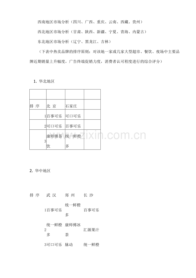 2005年7月饮料市场分析报告.DOC_第3页