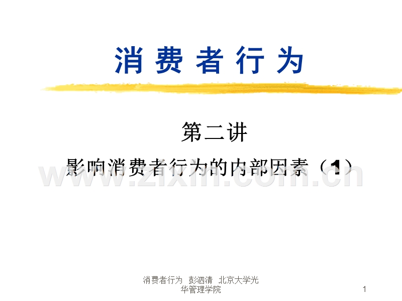 消费者行为分析影响消费者行为的内部因素.PPT_第1页