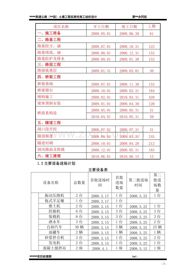 高速公路（段）土建工程实施性施工组织设计方案.doc_第3页