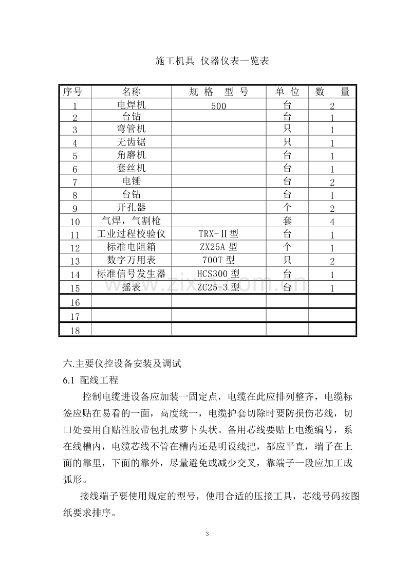 某工程循环水泵房仪表施工组织设计方案.doc_第3页