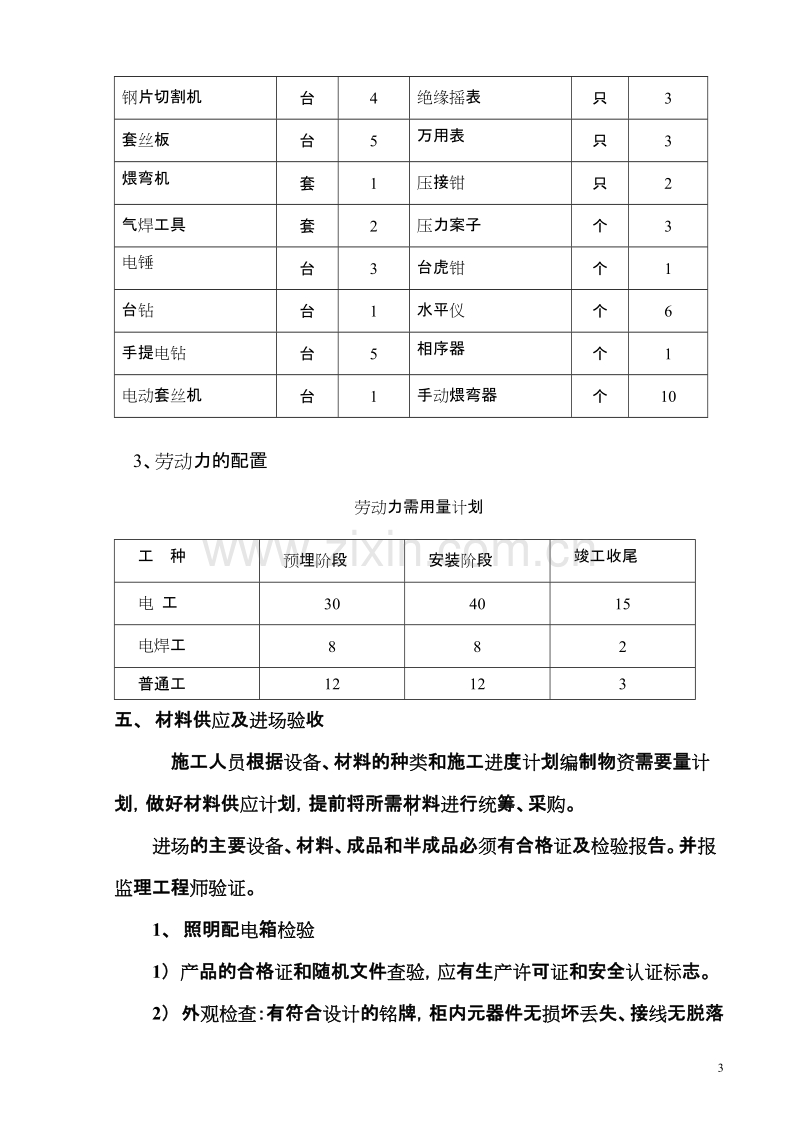 标段招、投标电气工程施工组织设计方案.doc_第3页