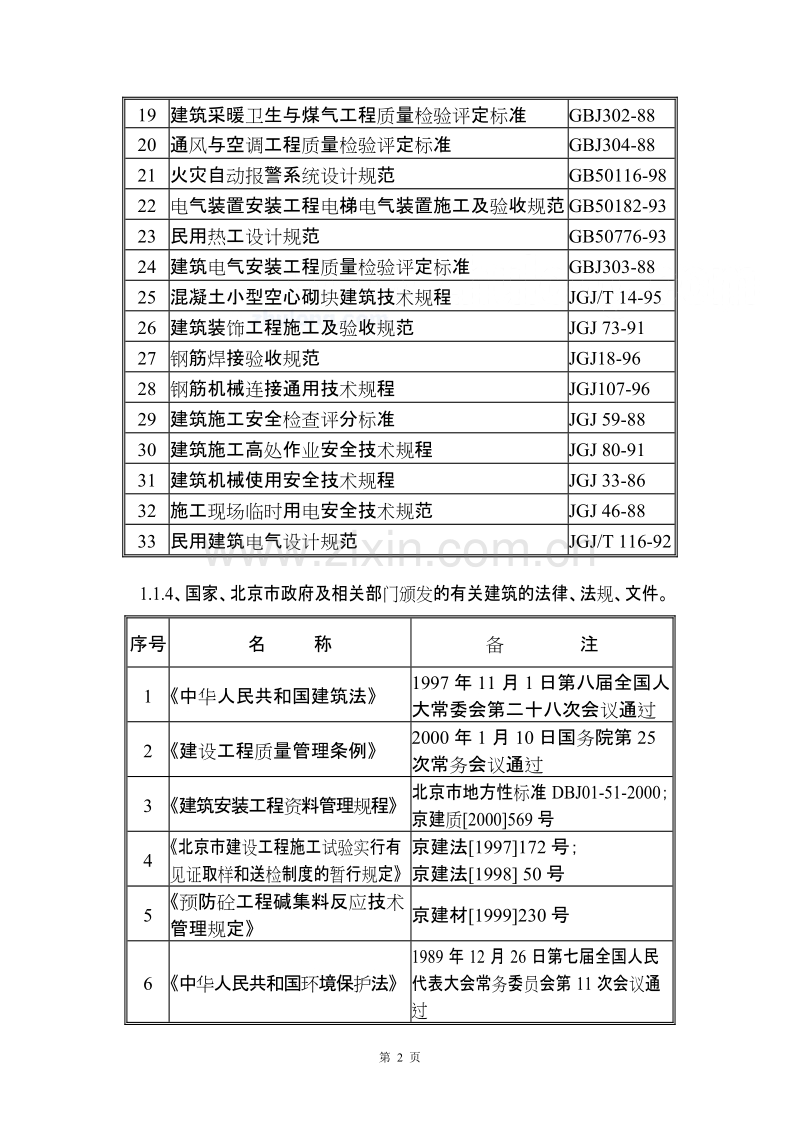 北京某住宅小区工程施工组织设计.doc_第2页