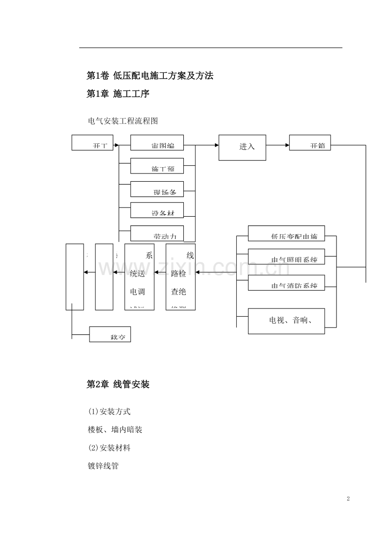 某医院住院楼工程低压配电与照明工程施工组织设计.doc_第2页