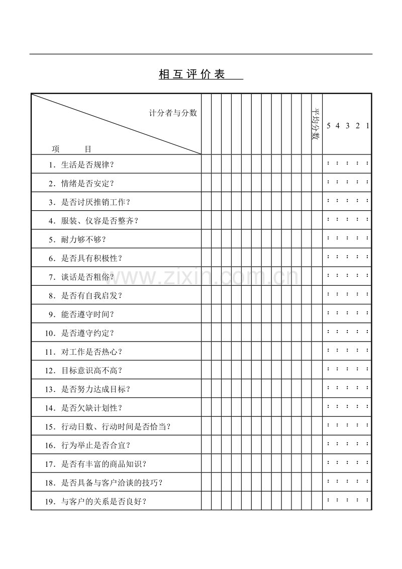 相互评价表.doc_第1页