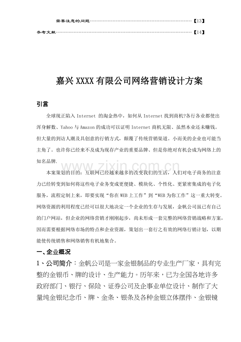 嘉兴某有限公司网络营销设计方案.DOC_第3页