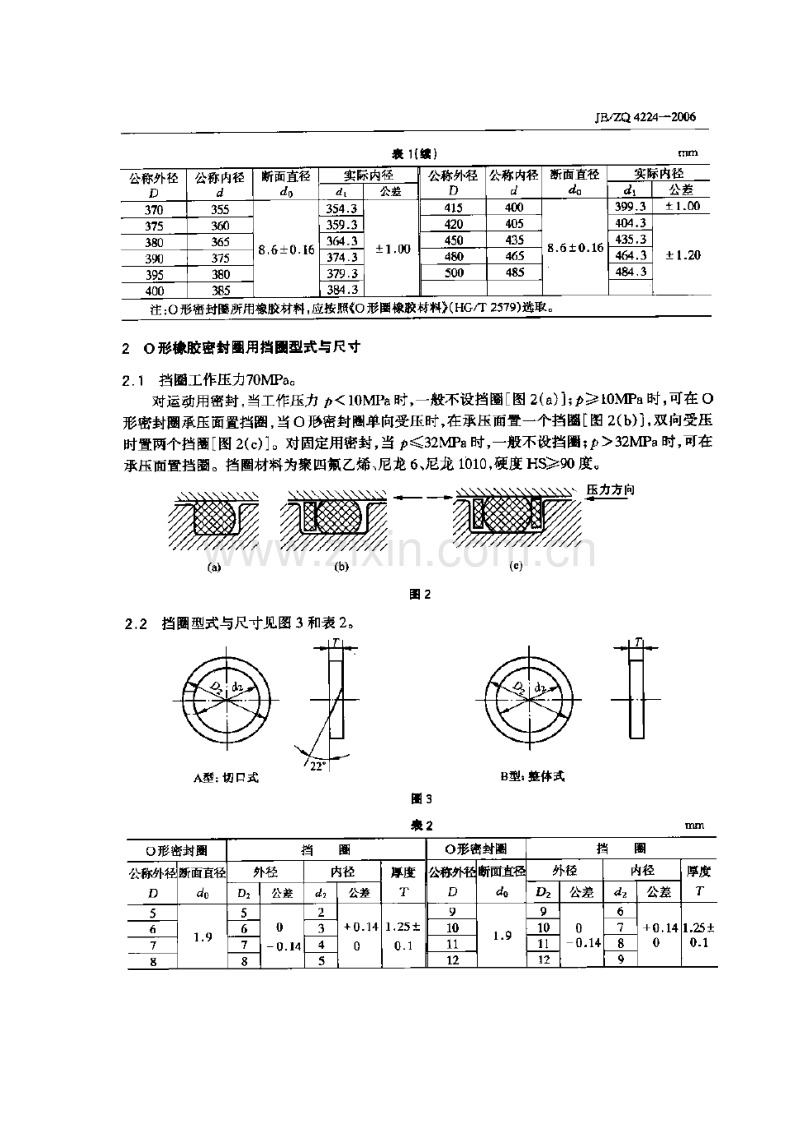 JB／ZQ 4224-2006 O形橡胶密封圈.pdf_第3页