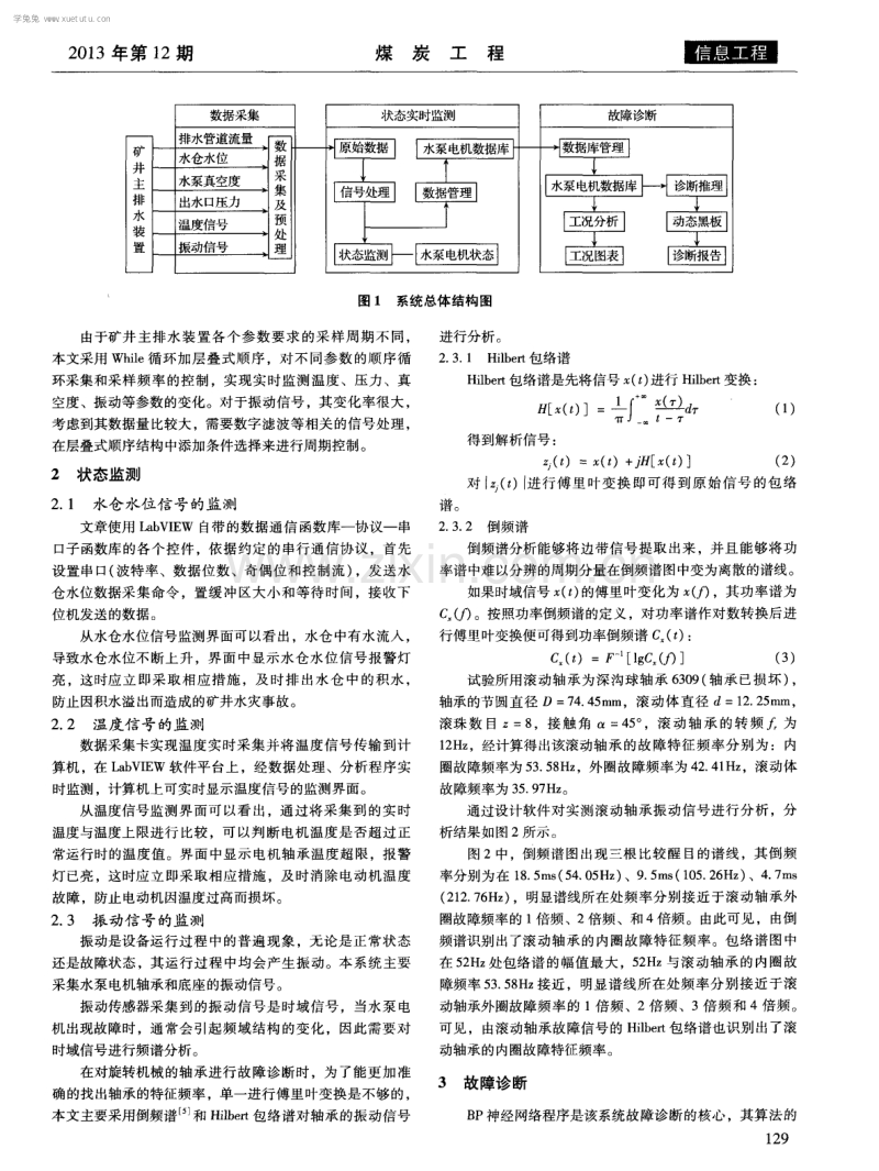 矿井主排水装置状态监测及故障诊断系统设计.pdf_第2页