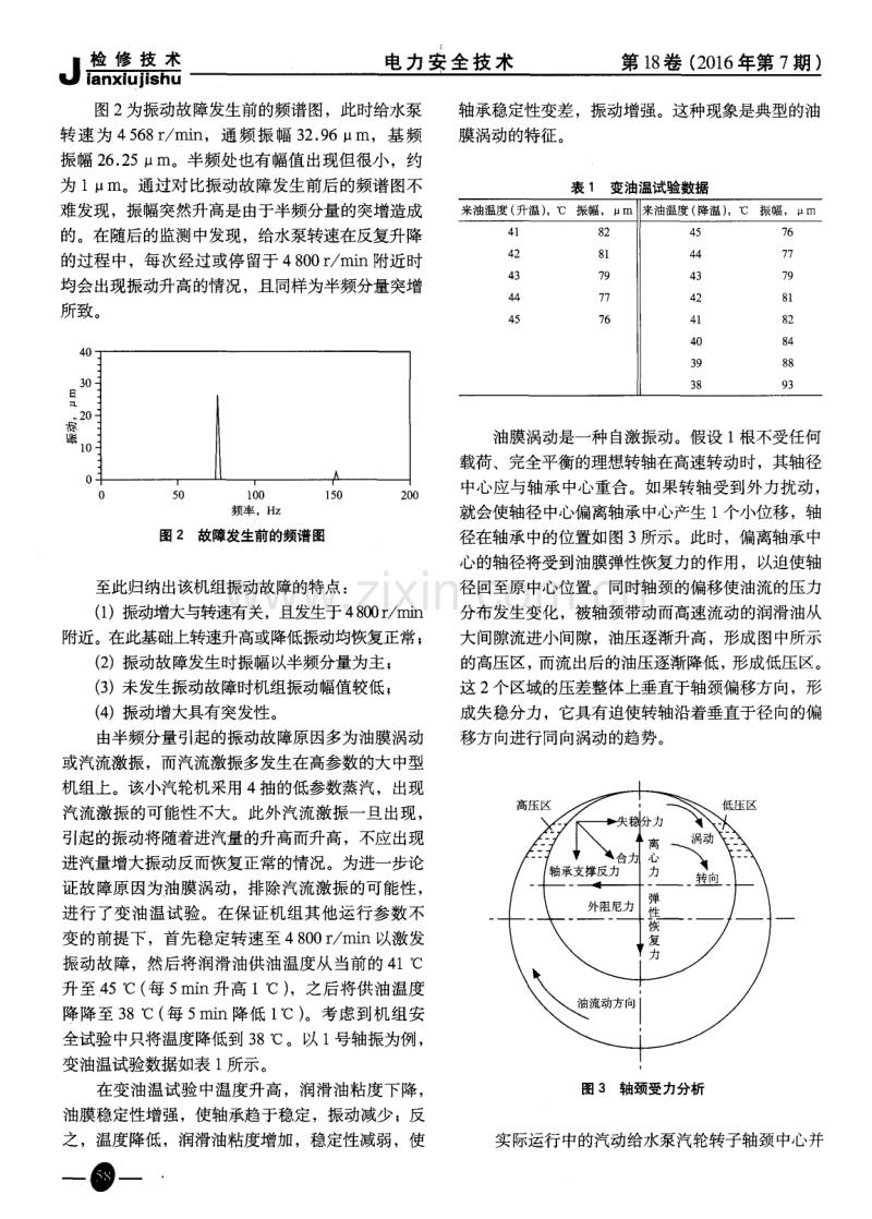 汽动给水泵油膜振荡故障分析与处理.pdf_第2页