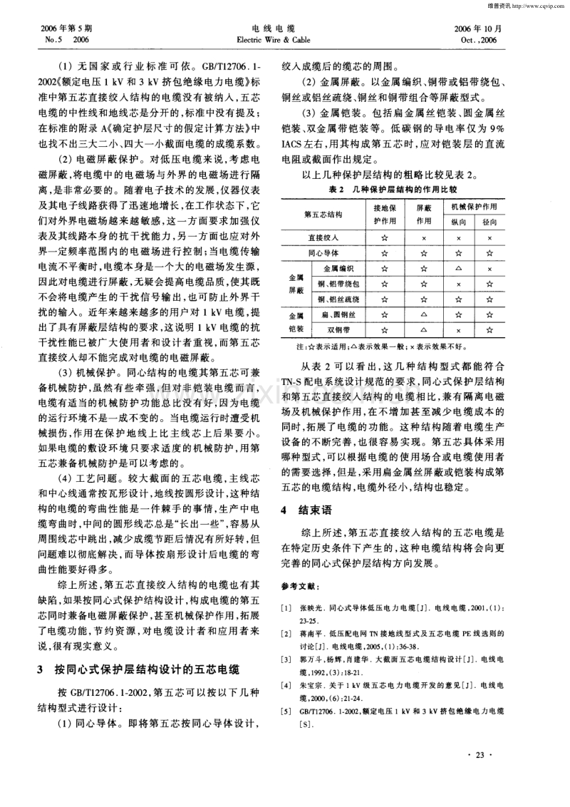 五芯塑料绝缘电力电缆结构探讨.pdf_第2页