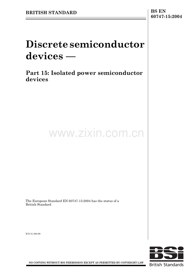 BS EN 60747-15-2004 半导体分立器件.孤立的电力半导体器件.pdf_第1页