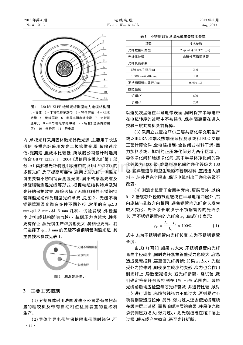 220kV交联聚乙烯绝缘光纤测温电力电缆的研制及性能试验.pdf_第2页