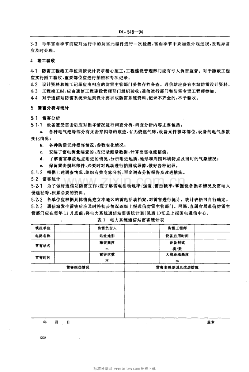 DL 548-1994 电力系统通信站防雷运行管理规程.pdf_第2页