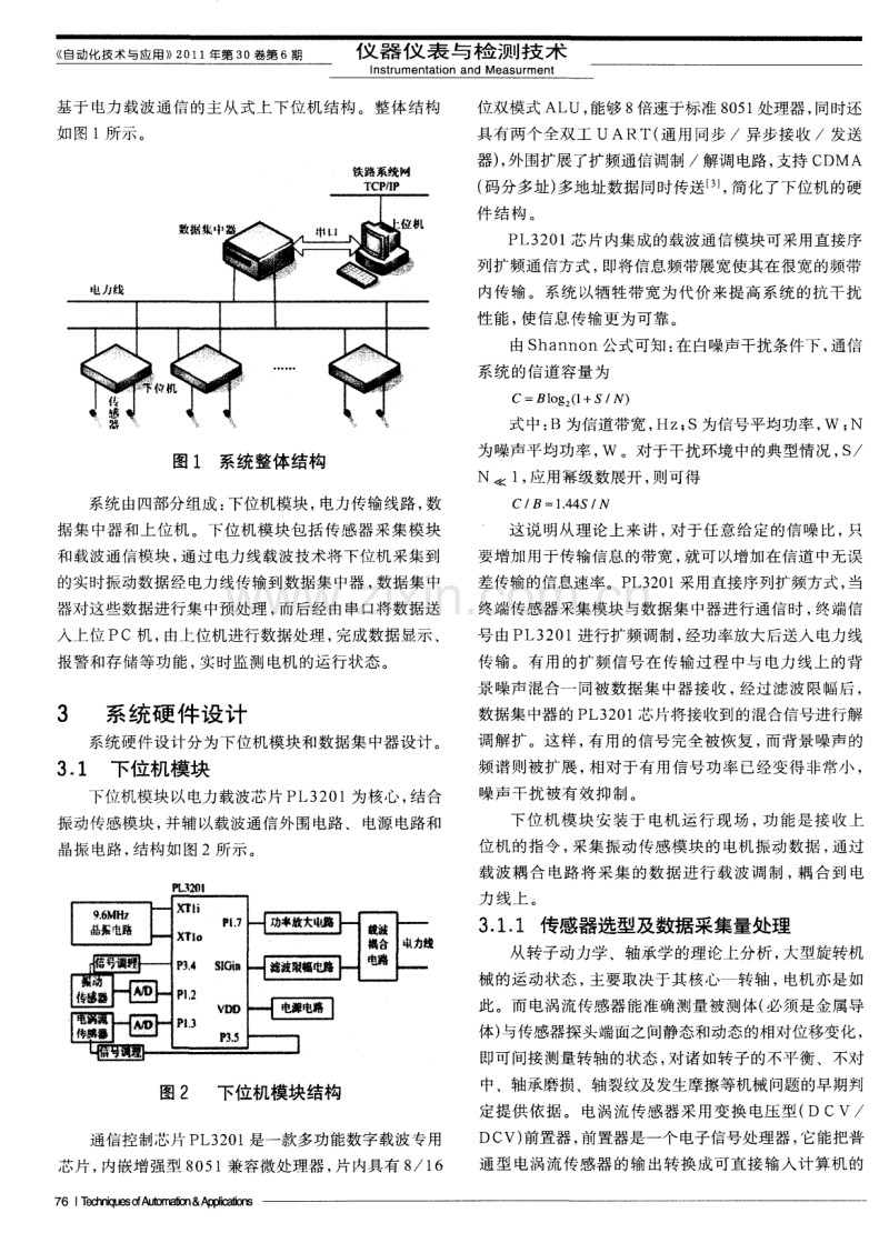 基于电力线载波通信的电机振动监测系统设计.pdf_第2页