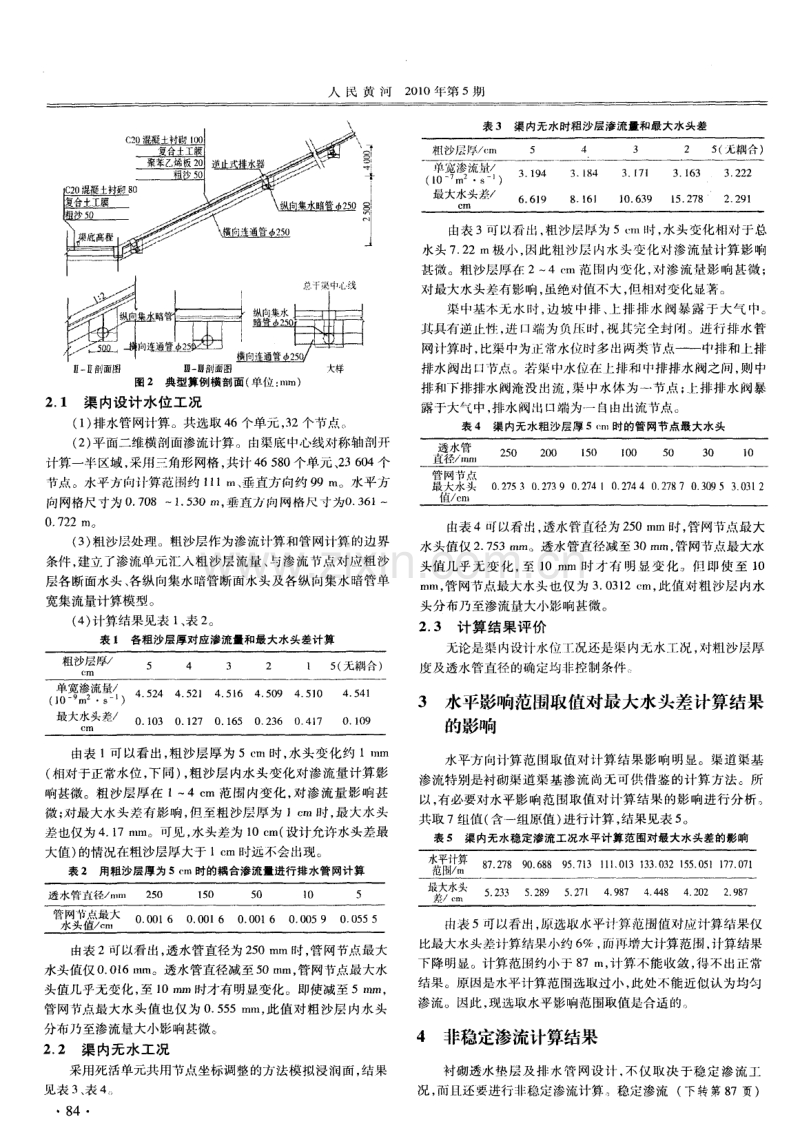 渠道衬砌排水减压系统计算方法研究.pdf_第2页