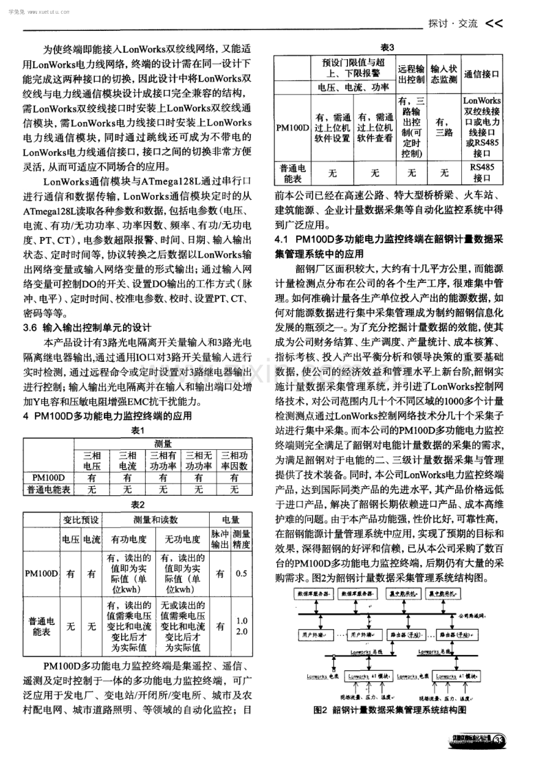 基于LonWorks技术与AVR MCU的多功能电力监控终端的设计.pdf_第3页