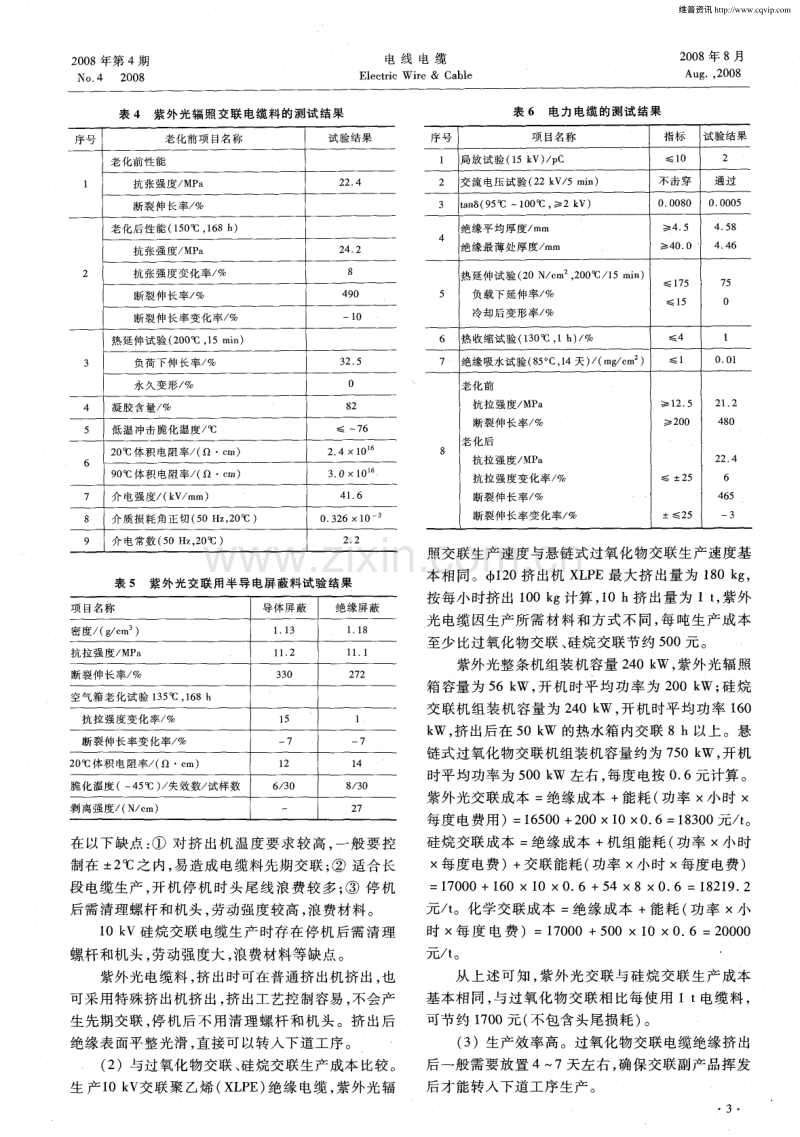 10kV紫外光辐照交联聚乙烯电力电缆新技术.pdf_第3页