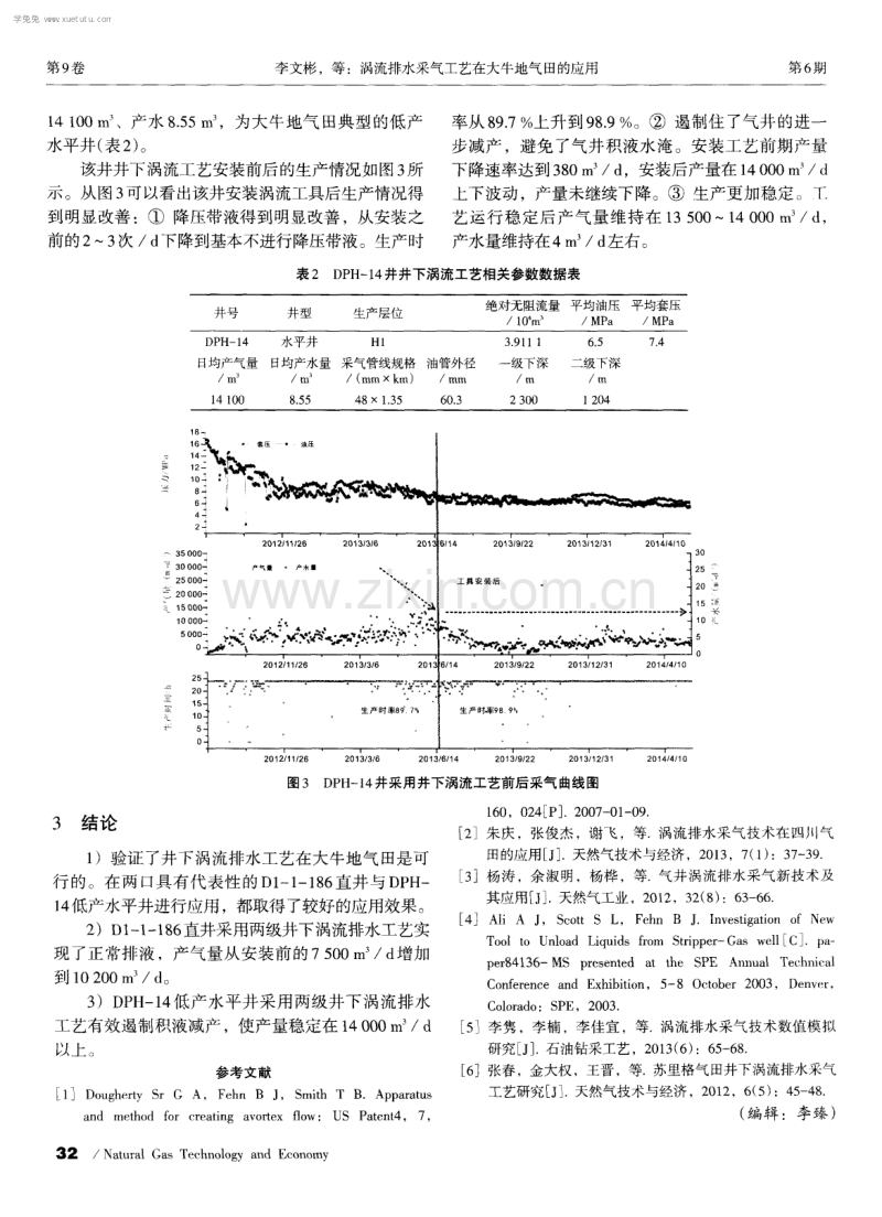 涡流排水采气工艺在大牛地气田的应用.pdf_第3页