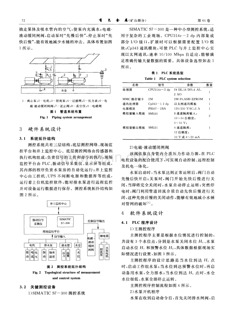 矿山中央排水泵房远程测控系统设计.pdf_第2页