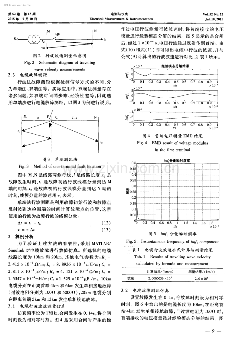 基于HHT小电流接地电力电缆在线故障测距方法.pdf_第3页