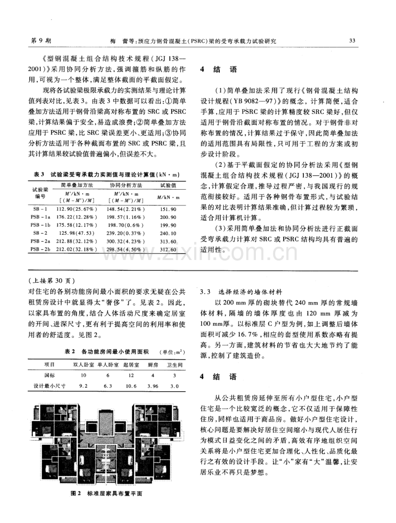 预应力钢骨混凝土（PSRC）梁的受弯承载力试验研究.pdf_第3页