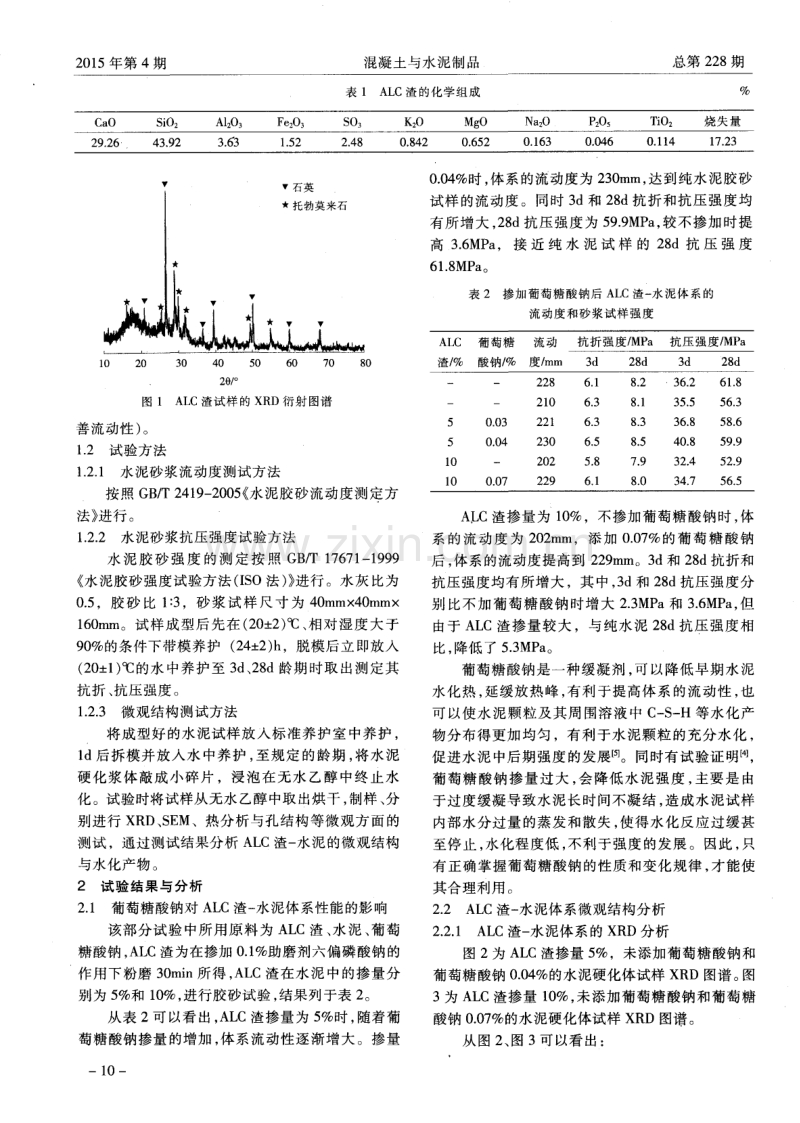 葡萄糖酸钠改善加气混凝土废渣-水泥体系性能及其硬化体微观结构研究.pdf_第2页