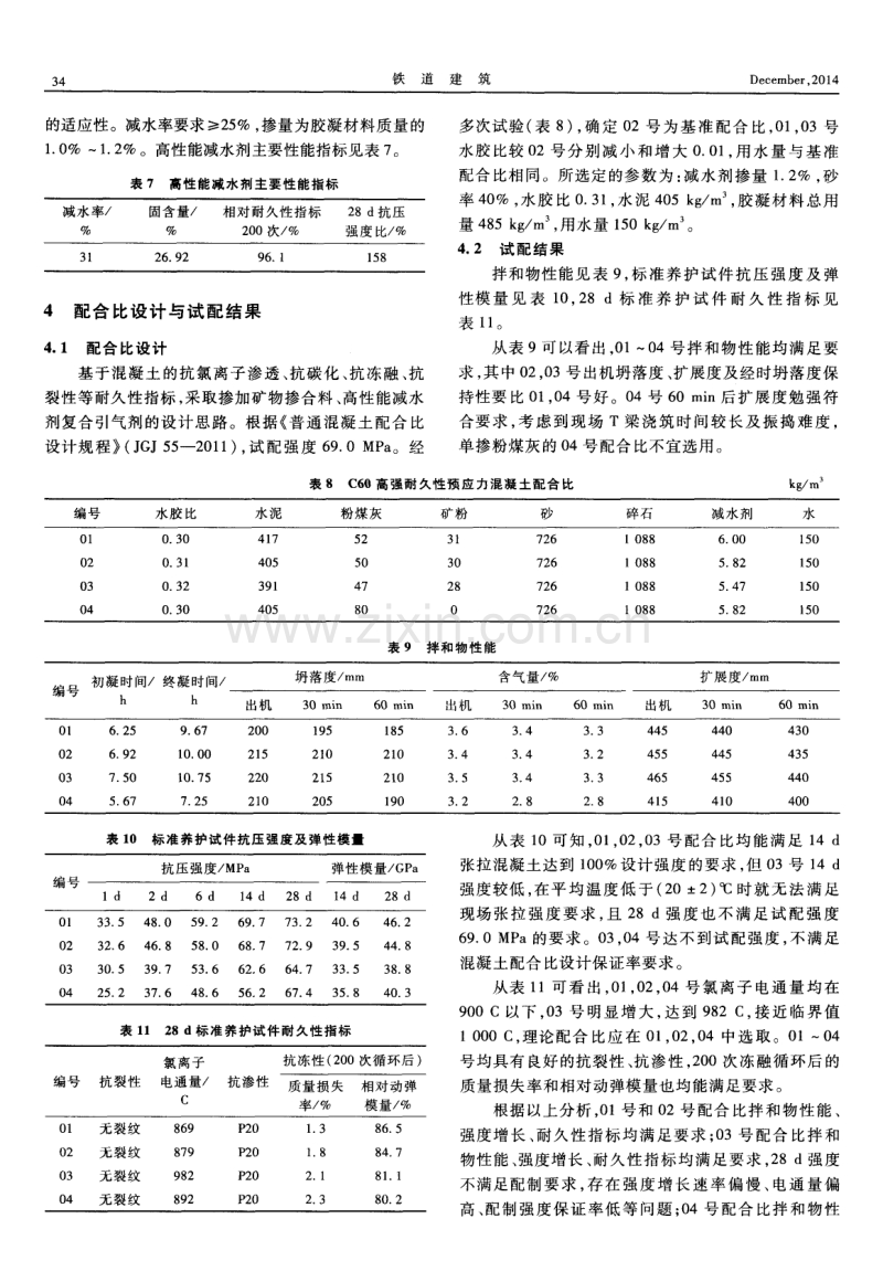 预应力简支T梁C60高强度耐久性混凝土配合比设计.pdf_第3页