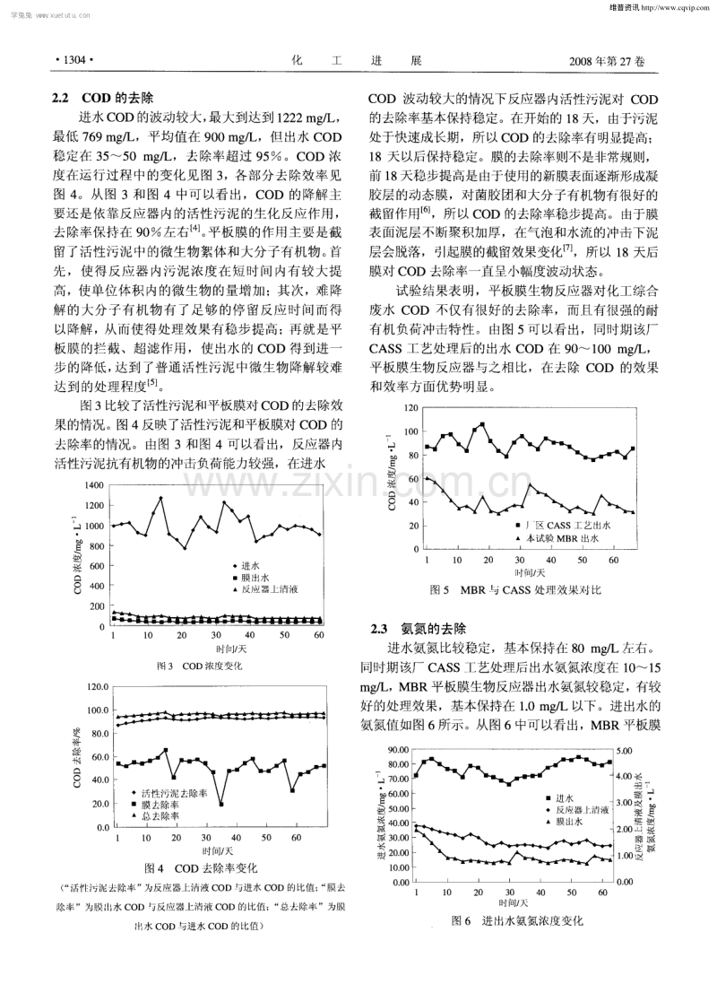 平板膜生物反应器应用于化工园综合废水处理的可行性和经济性.pdf_第3页