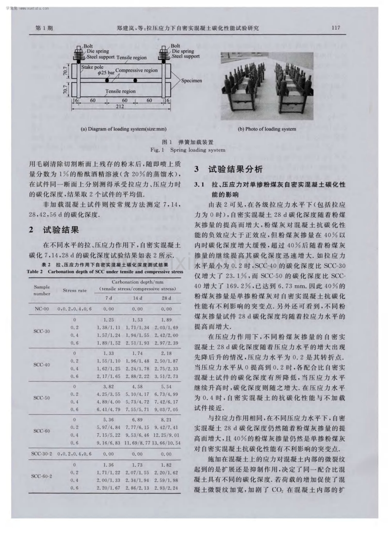 拉压应力下自密实混凝土碳化性能试验研究.pdf_第3页