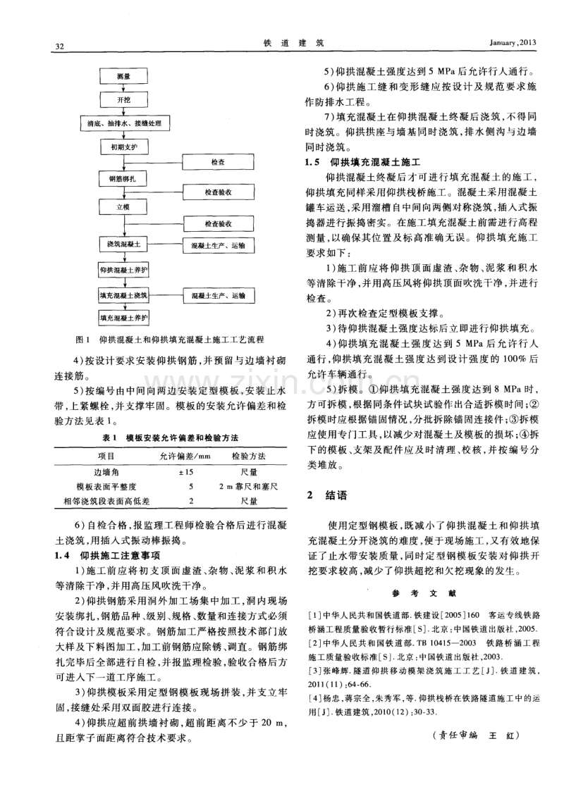 定型钢模板在隧道仰拱混凝土施工中的应用.pdf_第2页