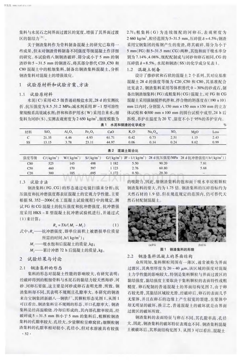 钢渣集料的形貌及对混凝土力学性能的增强效应.pdf_第2页