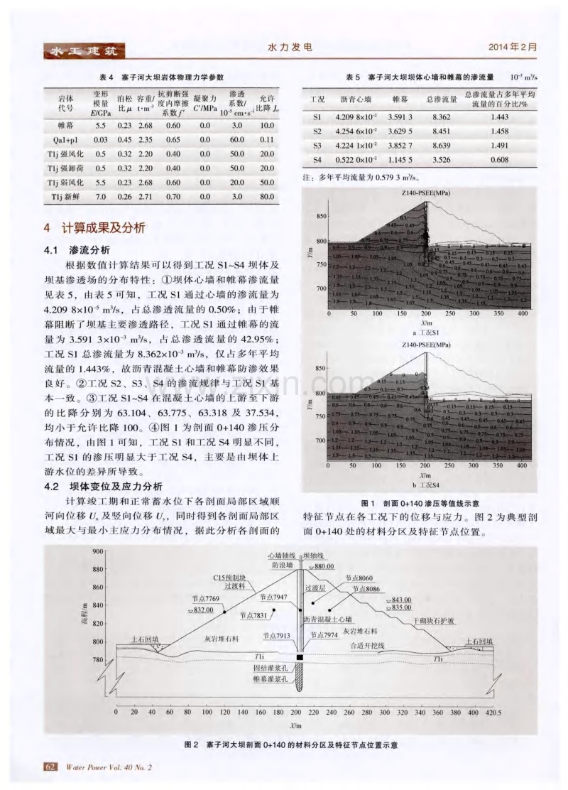 寨子河沥青混凝土心墙堆石坝渗流及应力应变分析.pdf_第3页