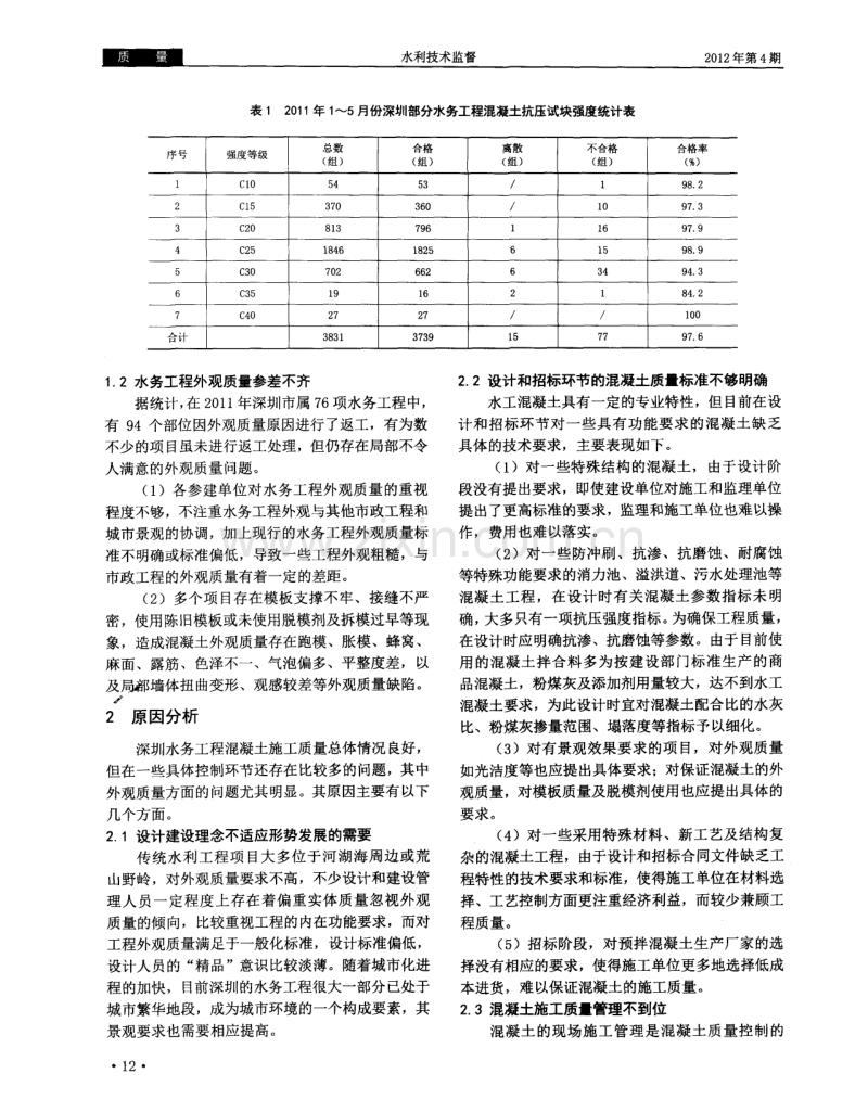 深圳在建水务工程混凝土质量现状分析.pdf_第2页