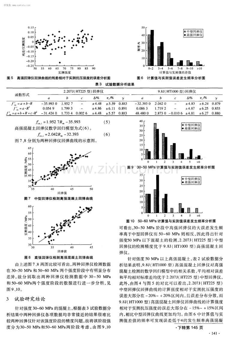 高强混凝土回弹仪检测混凝土抗压强度的试验研究.pdf_第3页