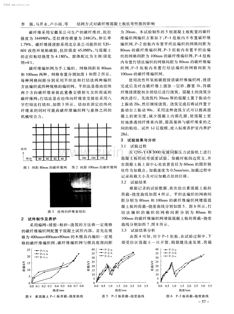 结网方式对碳纤维混凝土板抗弯性能的影响.pdf_第2页