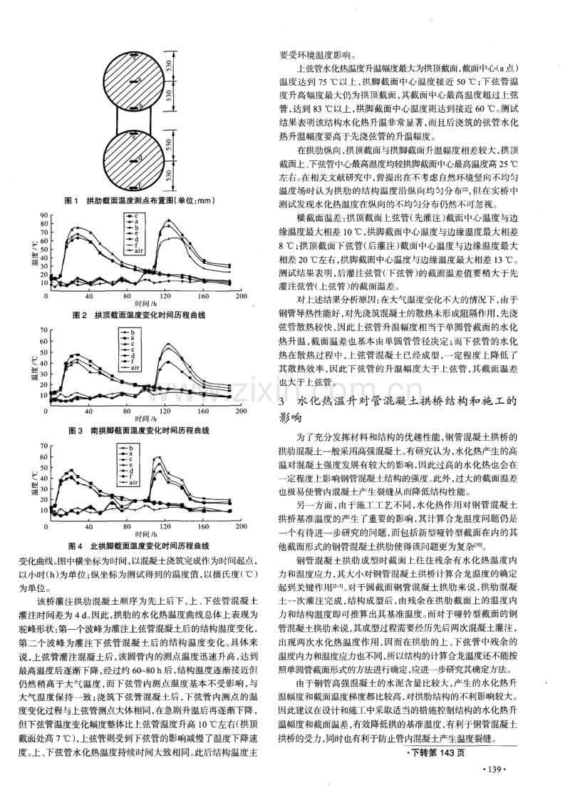 新型哑铃型钢管混凝土拱肋施工阶段水化热温度试验研究.pdf_第2页