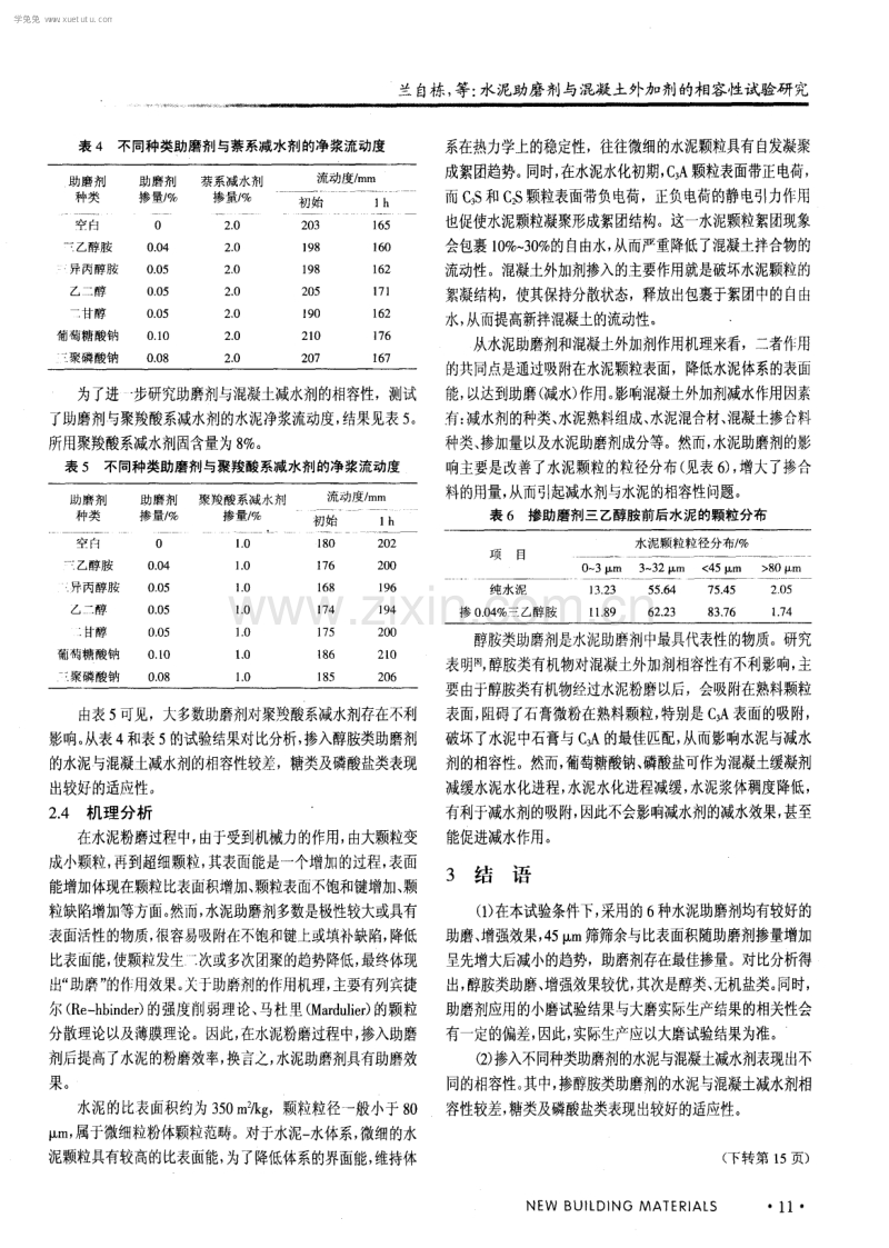 水泥助磨剂与混凝土外加剂的相容性试验研究.pdf_第3页