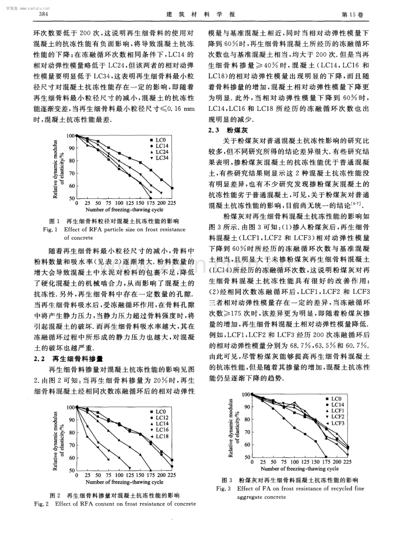 再生细骨料粒径及掺量对混凝土抗冻性能的影响.pdf_第3页