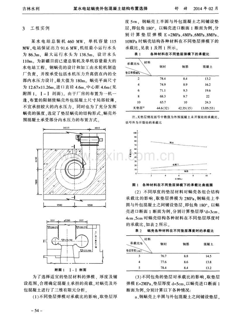 某水电站蜗壳外包混凝土结构布置选择.pdf_第2页