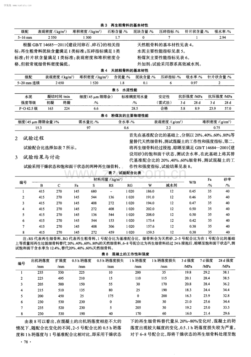 两种不同状态再生细骨料混凝土工作性能的研究.pdf_第2页