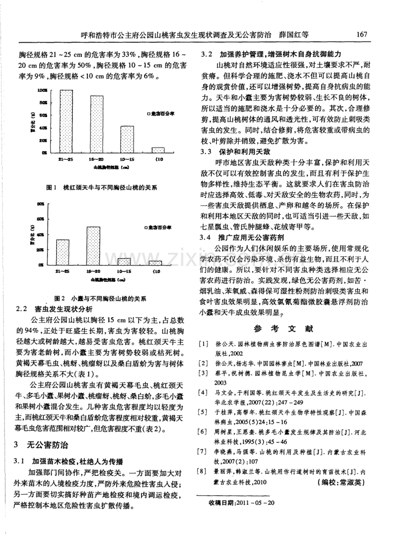 呼和浩特市公主府公园山桃害虫发生现状调查及无公害防治.pdf_第2页